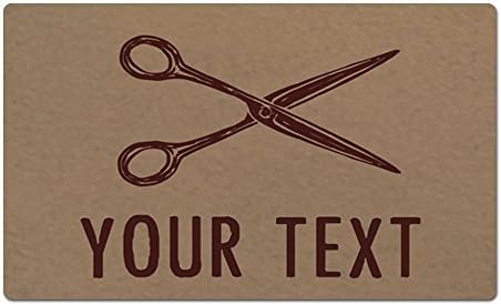 Doormat Personalized Your Text Door Mat Scissors Doormats Monogram Non-Slip Doormat Non-woven Fabric Floor Mat Indoor Entrance Rug Decor Mat Megamagci