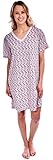 Pink Lady Women's Cotton Knit Short Sleeve Confetti Print Nightgown