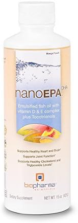 BioPharma Scientific NanoEPA-DHATM Fish Oil with Vitamin D & E Complex, 15 Ounce, Peach Mango by Biopharma Scientific
