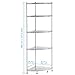 Lifewit 5-Tire Corner Wire Shelf Bathroom Corner Shelf, Free Standing Corner Storage Rack,Adjustable,Stainless,Sliver