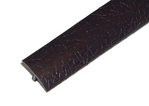 100ft Roll of 3/4" Plastic T-Molding (Black Leather Texture)