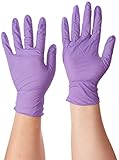 Haylard Health 50602 Purple Nitrile XTRA Powder-Free Extended Cuff Exam Glove, Medium (50 Per Box)