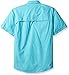 IZOD Men's Saltwater Easy Care Fishing Short Sleeve Shirt, Blue Radience, X-Large