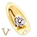 Feamos Gold Boat Input Output Jack Plate Socket With Screws For Strat Guitar