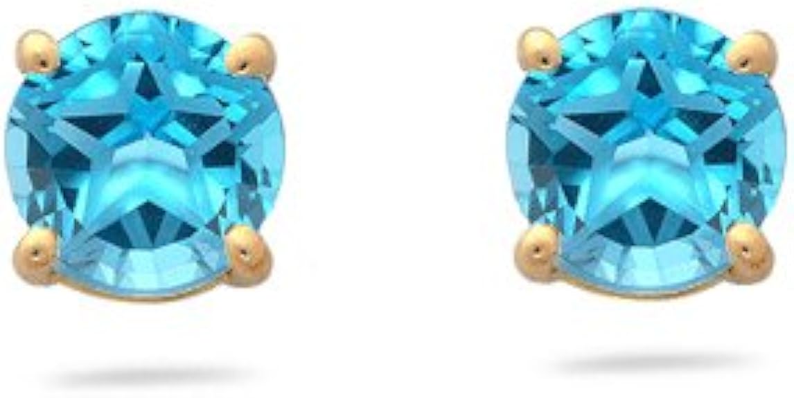 3.203.50 Cts of 7 mm AA Texas Star Swiss Blue Topaz Stud