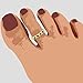 KEZEF 18k Gold over Sterling Silver Channel Set Black and White CZ Toe Ring