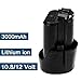 3.0Ah Replacement Bosch 10.8V Battery BAT411 BAT412 BAT413 BAT414 Lithium-Ion Battery