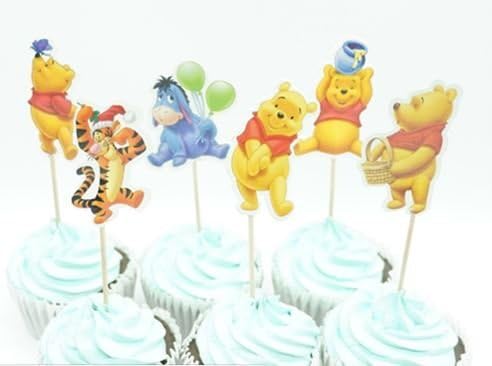 Winnie the Pooh Assorted Cupcake Picks Set of 12