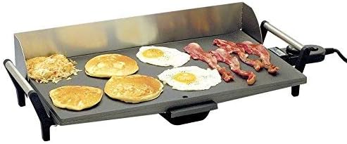 Professional Non-Stick Griddle with Back Griddle Grill Electric Top Indoor New