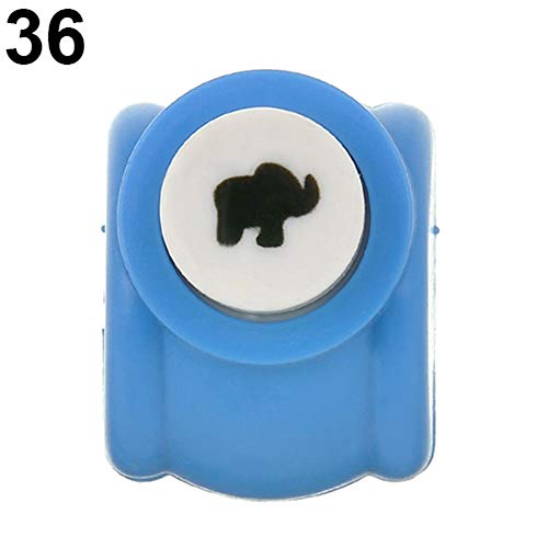 HsgbvictS DIY Toys Creative Toy Mini Scrapbook Punches Handmade Cutter Printing DIY Paper Hole Puncher for Kid - #36 Elephant