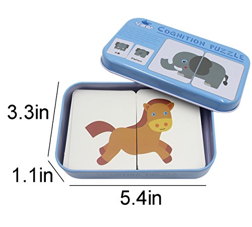 image for BabyPrice 32pcs Anti-tear Flash Cards Learning Alphabet Puzzle Cards, 