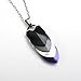 Ace pride pendant necklace, chainmaille scales pendant; black, gray, white, purple