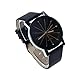 Perman Men's Analog Quartz Black PU Leather Watch