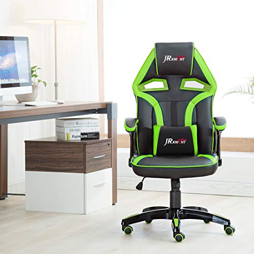JR-Knight-Sedia-girevole-in-pelle-in-stile-auto-da-corsa-design-della-Renovation-Alien-per-casa-ufficio-per-giocare-al-computer-BlackGreen