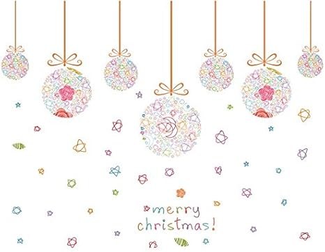 Woliwowa かわいい パステルカラー 吊り下げ ランプ風 クリスマス ウォールステッカー 並行輸入品 Woliwowa ウォールステッカー 通販 Amazon