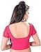 Fressia Fabrics Readymade free Size saree blouse for women party wear choli (ranipink)