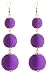 VK Accessories Thread Ball Dangle Earrings Thread Dangle Earrings Soriee Drop Earrings (purple)