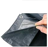 SolaDirect 4 x 6 m Grey Tarpaulin 200 GSM Waterproof Heavy Duty Groundsheet view 8