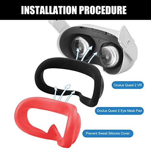 Elygo VR Face Silicone Cover Eye Mask Pad for Oculus Quest