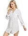 Avidlove Womens Boyfriend Sleep Shirt Luxury Sleepwear Long Sleeve Button-Front Nightshirts
