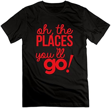 Men's Dr. Seuss Oh, The Places You'll Go Cool O-neck T-shirt Short Sleeve