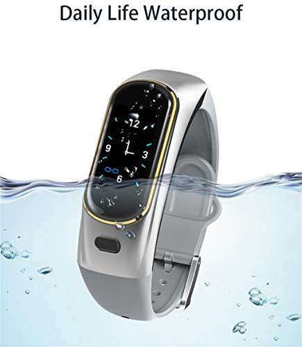 AutumnFall Smart Watch Bluetooth Wireless Earphone Blood Pressure Heart Rate Monitor Call Reminder Multiple Sports Modes (Silver) - Thumbnail 7