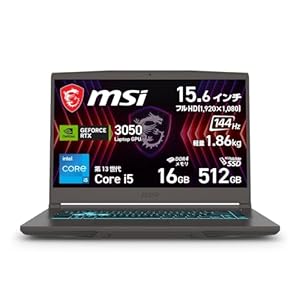 MSI ゲーミングノートPC Thin 15 B13U GeForce RTX 3050 Core i5-13420H 15.6インチ Thin-15-B13UC-6113JP