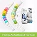Teether Pacifier Clips - (2 Pack) Silicone Pacifier Holders for MAM, Nuk & Soothie - Fun, Colorful and BPA-Free Unisex Pacifier Holder (Rainbow Heaven + Calming Green)