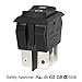 uxcell® AC 125V 250V/10A DPDT 6 Terminal 3 Position On-Off-On Boat Rocker Switch Black