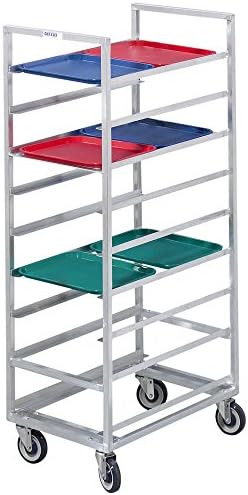 Channel 448A6 18 Tray Bottom Load Aluminum Cafeteria Tray Rack - Assembled