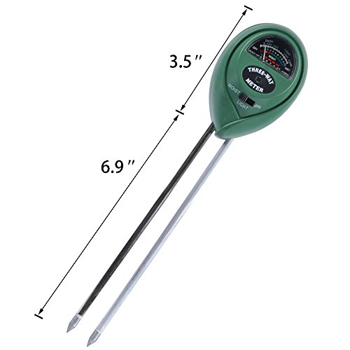 image for Alotpower 3-in-1 Soil Tester Meter, Moisture, pH,Light Meter Plant Tes