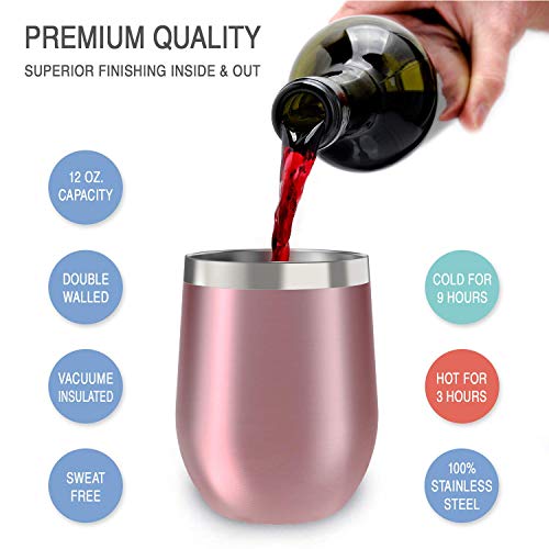 CHILLOUT LIFE Wine Tumbler, Rose Gold - Image 3