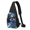Cartoon Eevee Crossbody Tassen voor vrouw en man Multifunctionele Sling Bag Borst Paage Schouder Bapa Reizen, Wandelen…