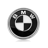 BMW Emblems Hood and Trunk, Black BMW Emblem Logo Replacement 82mm for All Models BMW E30 E36 E46 E34 E39 E60 E65 E38 3 4 5 6 7 8 (82mm)