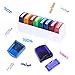 Teacher Stamp Set Self-Inking Motivation School Classroom Teacher Grading Stamp Set and Tray for Homework School Classroom (8-PCS)1 Pack