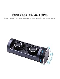 Auriculares inalámbricos táctiles táctiles, SHENG KAI TWS BS01 Bluetooth 5.0 Estéreo 3D Sonido Verdadero Auriculares inalámbricos Rotación Aleación de aluminio abierto Cápsula y Estéreo con cancelación de ruido para iPhone y Android