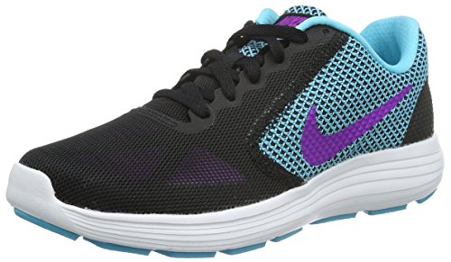 Nike Womens Revolution 3 Running Shoe (6 B(M) US, BLACK/GAMMA BLUE/WHITE/HYPER VIOLET )