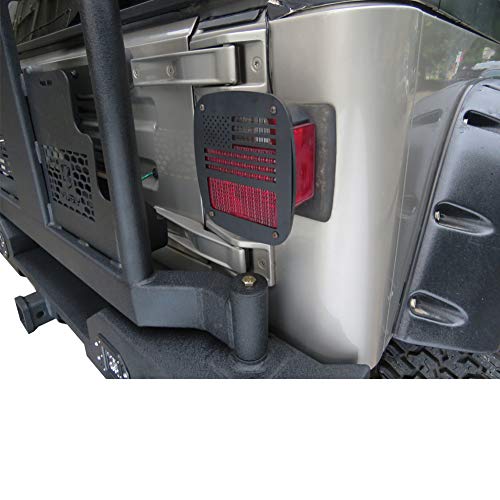 Vijay Jeep Wrangler Taillight Cover Guards US American Flag for Jeep Wrangler TJ 1997-2006