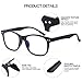 FONHCOO Blue Light Blocking Glasses Women/Men, Computer Glasses 2 Pack, Gaming Glasses with Anti Eyestrain & UV Glare Black & White
