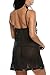 Avidlove Women Lingeries Sequin Babydoll Lace Outfits See-through Night Dress Black XXL