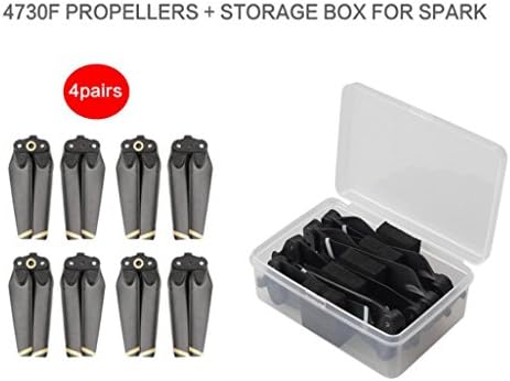 4Pairs DJI Spark Drone 4730F Propeller+Hard Portable Carry Case, OUBAO 2017 Propellers Blades Props RC Low Noise Quick-Release