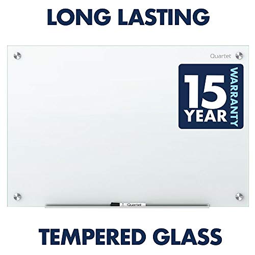 Quartet Glass Whiteboard, Dry Erase White Board for Cubicle
