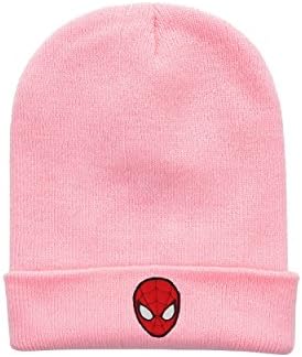 Hero Collection Marvel Spiderman Pink Warm Woolen Cap Authentic One Fit All Embroidered Unisex Multi Color Pink