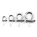 Lind Kitchen 4pcs 5/16 Inch Stainless Steel Bow Shackle Screw Pin Anchor Shackle Hardware Rigging Outdoor Tools for Survival Rope Paracord Camping Bracelet Bow Buckle M8