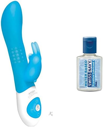 The Beaded Rabbit Rechargeable-Blue 8.5" + Free Lube