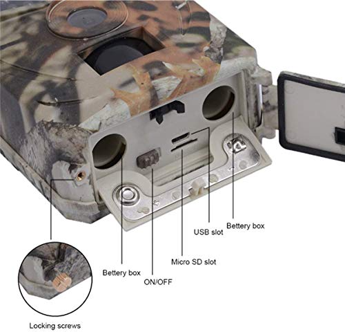 MELARQT Wildkamera Fotofalle 12MP mit Bewegungsmelder Nachtsicht 1080P HD Infrarot Leichtes Glühen Jagdkamera,mit 940nm… – Bild 6
