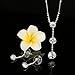 EleQueen Women's Full Cubic Zirconia Long Ball Round Bridal Y-Necklace Earrings Set Silver-Tone Clear