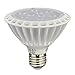 LEDwholesalers UL Approved PAR30 LED Spot Light Bulb with Interchangeable Wide Angle Flood Lens, 11 Watt, Short Neck, Warm White, 1337WW
