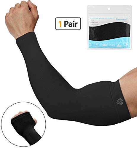 Shinymod UV Protection Cooling Warmer Arm Sleeves Men Women Kids Sunblock Protective Gloves Running Golf Cycling Driving Long Tattoo Cover Arm Warmer