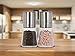 Gourmet Salt & Pepper Mill Set - Stainless Steel & Glass - Adjustable Manual Grinder